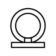 linearna ikona kategorii produktu akcesoriów do telefonu: ringi
