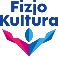 projekt logo fizjoterapeuty Fizjokultura, witalna postać w stylu 3d