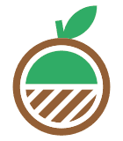 propozycja koncepcji projektu logo firmy spożywczej PureRein, zielone jabłko z listkami w wiklinowym koszyku
