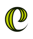 propozycja koncepcji projektu logo firmy spożywczej PureRein, symbol z zielonego listka w kształcie litery e