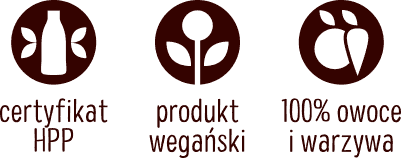 proste geometryczne piktogramy na opakowania soków i smoothie hpp