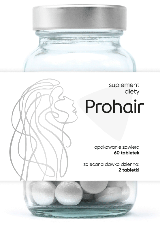 projekt etykiety opakowania suplementów Proceutics z linearnym rysunkiem w stylu one line drawing, przedstawiającym głowę kobiety z długimi włosami